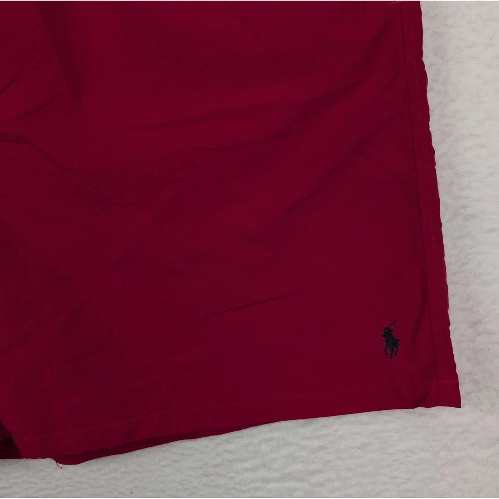 Polo Ralph Lauren Swim Trunks Men's 5XB Red Shorts Lined Pockets